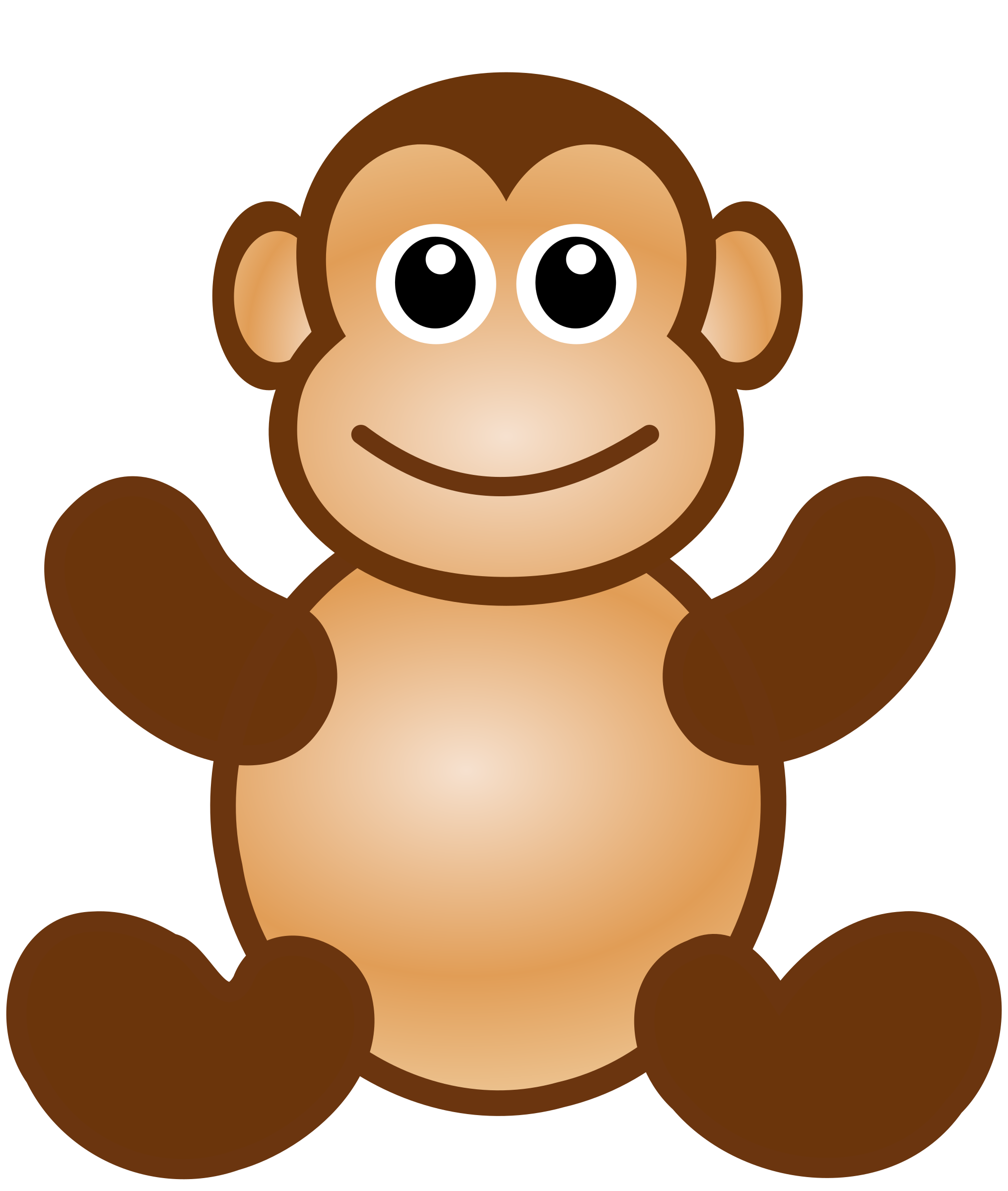 Stuffed animal monkey clipart