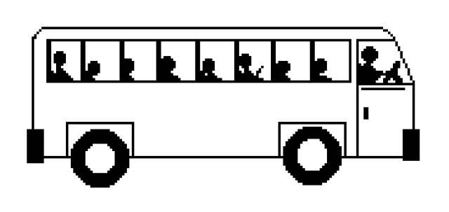 Bus Clipart Black And White - Tumundografico