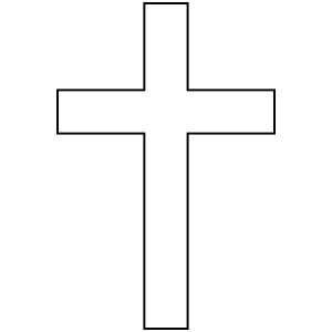 Cross clipart black and white