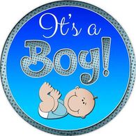 12" Metal It's a Boy Sign - Teal