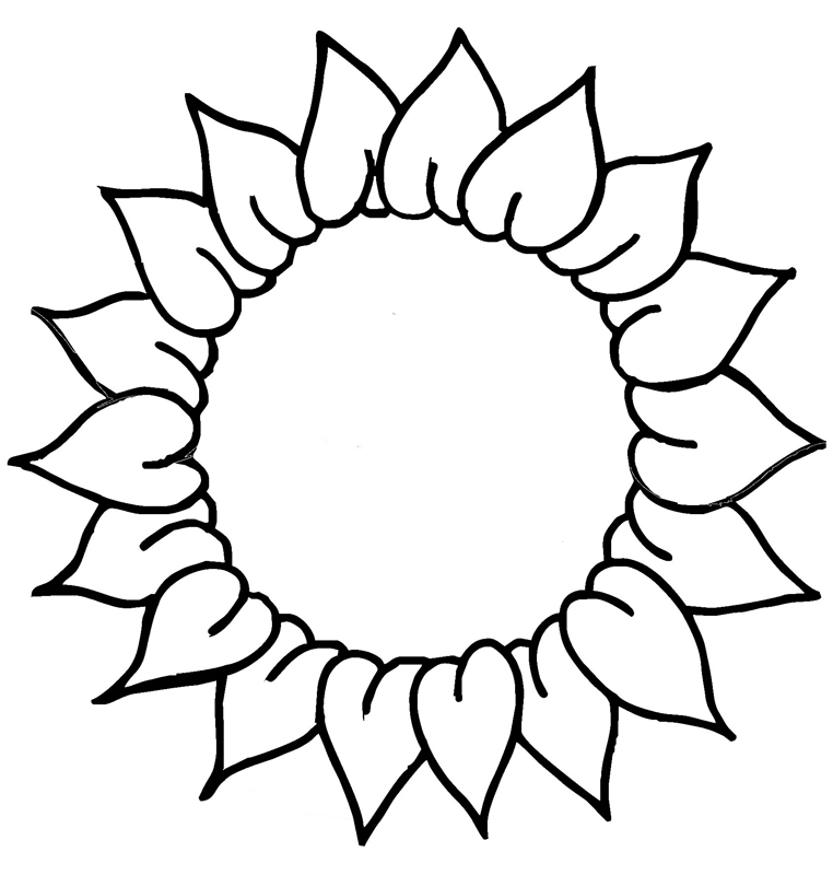 Sunflower Line Art | Free Download Clip Art | Free Clip Art | on ...