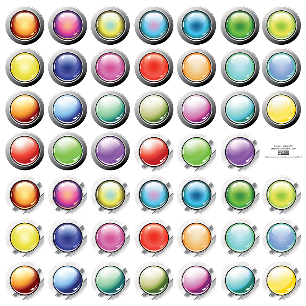 Glassy Buttons Vector | DragonArtz Designs (we moved to dragonartz.