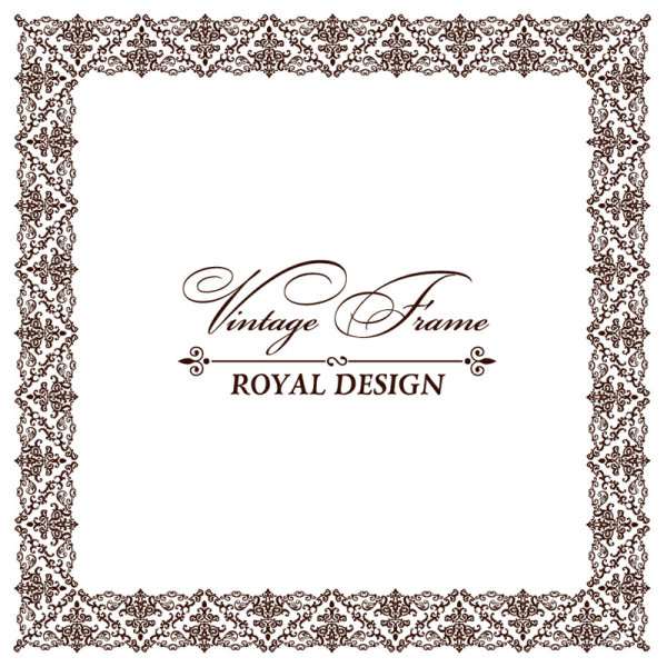 Set of Vintage ornate frames vector art 05 - Vector Frames ...