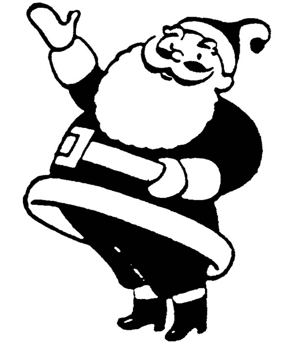 Free Santa Clipart Black And White : Santa Clipart Tulamama Cute ...