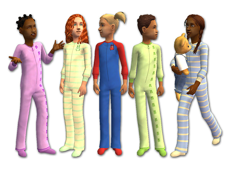 Spring4Sims » Bunnies Pajamas for Kids by fakepeeps7 (