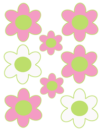 Ladybug Pink Green Bug Floral Baby Nursery Childrens Wall Border ...