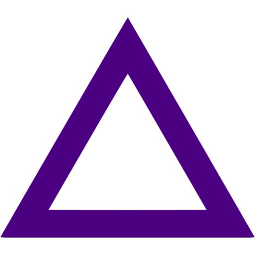Indigo triangle outline icon - Free indigo triangle outline icons