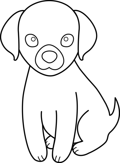 Cute Dog Line Drawing | PopArticle