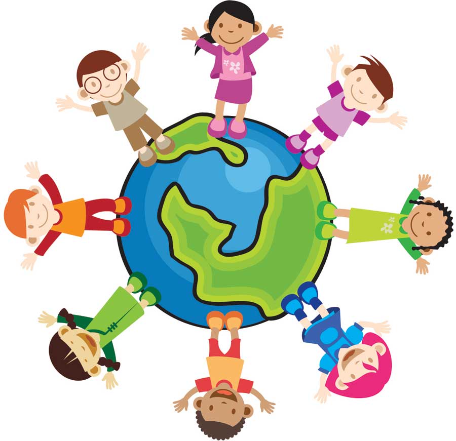 Clip Art kids with earth | St. Peter Lutheran Church and SchoolSt ...