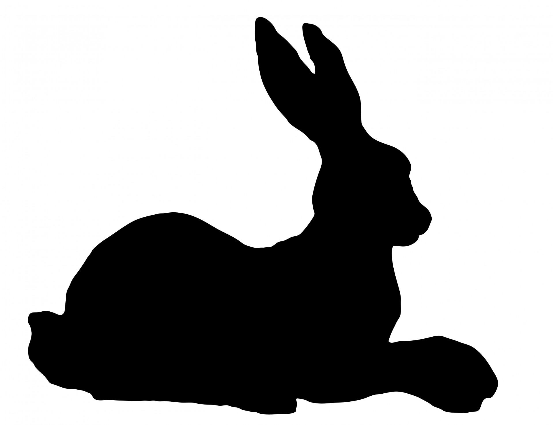 Rabbit silhouette clip art