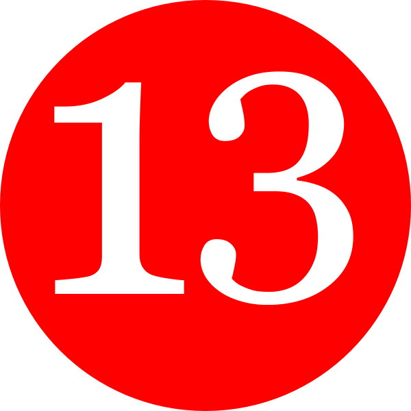 Number 13 Clipart
