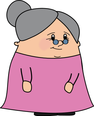 Old lady cartoons clipart