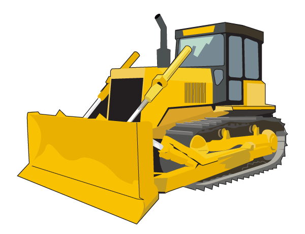 Free Bulldozer Vector Clip Art | 123Freevectors