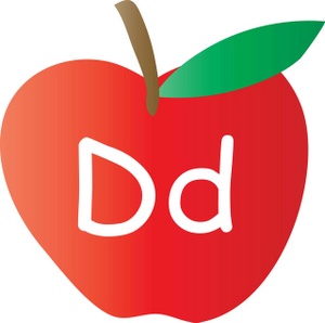 Alphabet letter d clipart