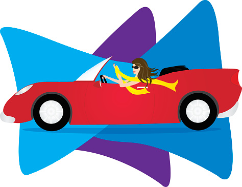 Silhouette Of Sexy Woman Car Clip Art, Vector Images ...