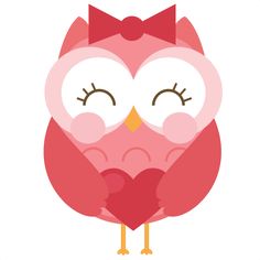 Cutting files, Clip art and Pink owl