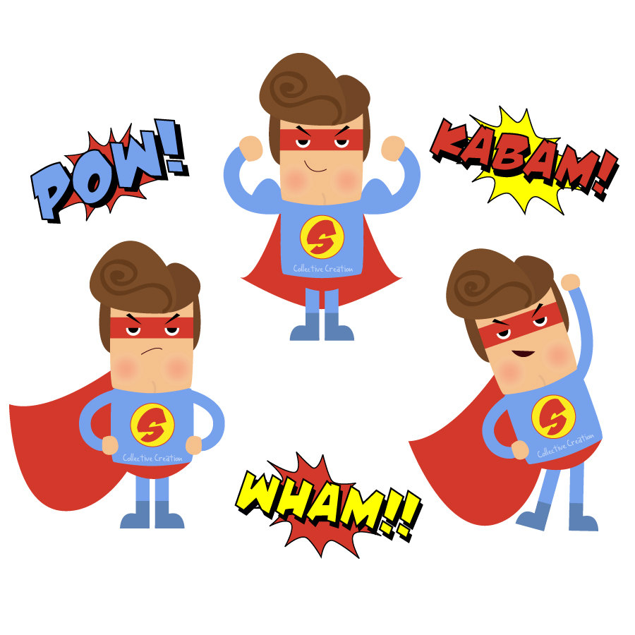 Super Hero Clip Art - Tumundografico