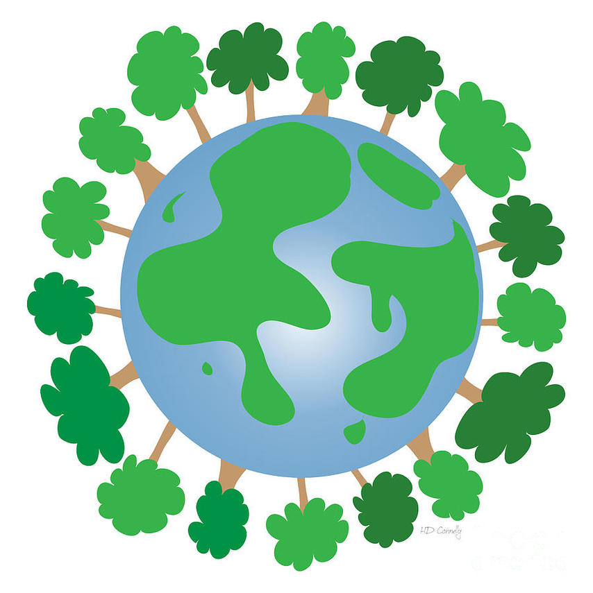 Earth Drawing By HD Connelly Fine Art Prints And Posters Clipart ...