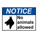 No Pets Allowed Safety Signs from ComplianceSigns.com