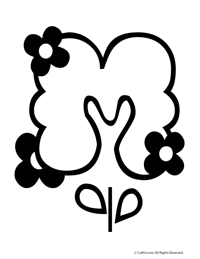 Flower Bubble Letter M - Woo! Jr. Kids Activities