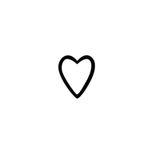 Amazon.com : Tattify Small Heart Outline Temporary Tattoo - A ...
