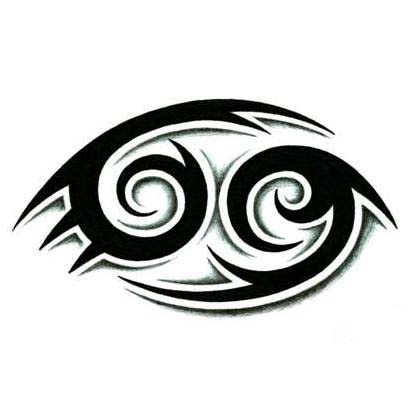 Tribal Cancer Symbol Tattoo Design With Shading | Tattoobite.