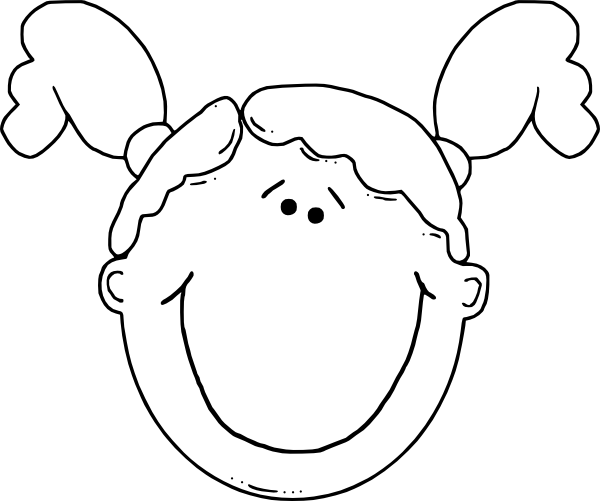 Girl Face clip art Free Vector