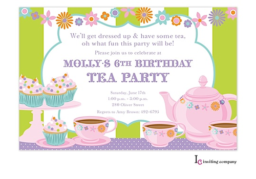Tea party invitations