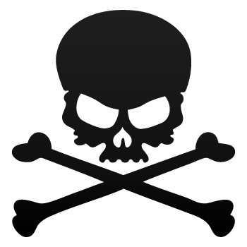 Helmet Decal Sticker Skull Crossbones Flames ZE549 ...