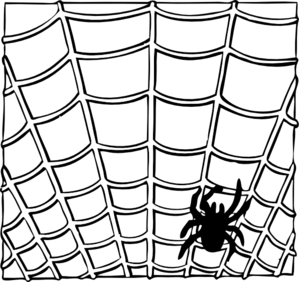 Web And Spider clip art - vector clip art online, royalty free ...