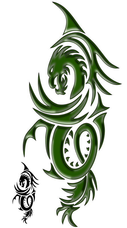 Clipart - Dragon tattoo