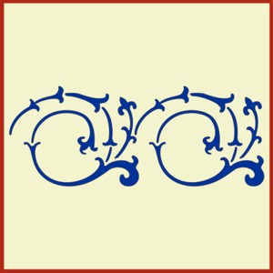French border scroll stencil