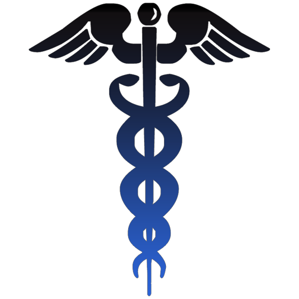 caduceus symbol black blue clipart image - ipharmd.