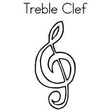 treble clef coloring page - Printable Coloring Pages Design