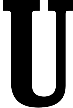 2'' Fancy White Reflective Address Letter U