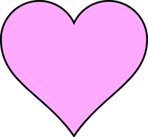 Pink Heart Outline Clipart - Free Clipart Images