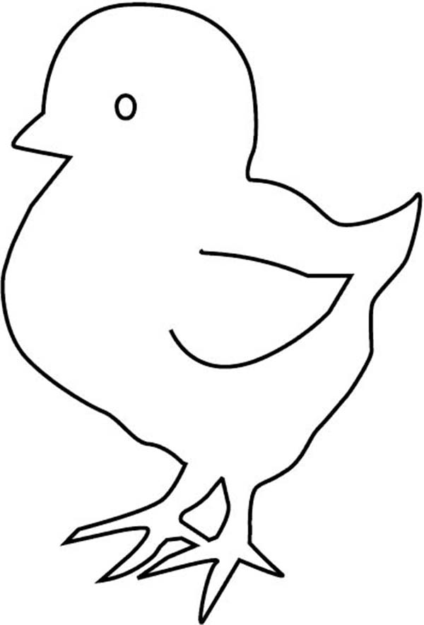 Chick clipart outline