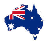 Australia flag map clipart