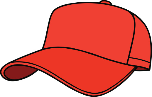 Red baseball cap clipart