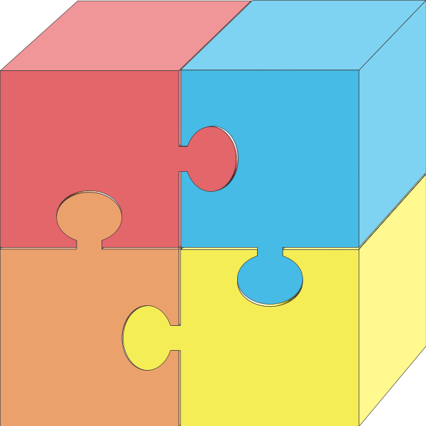Puzzle Pieces 3 SVG Vector file, vector clip art svg file ...