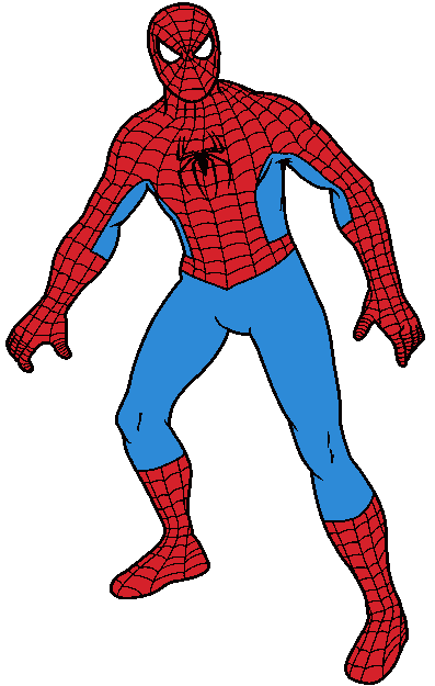 Kids spiderman cartoon clipart