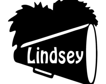 Megaphone with pom poms clipart