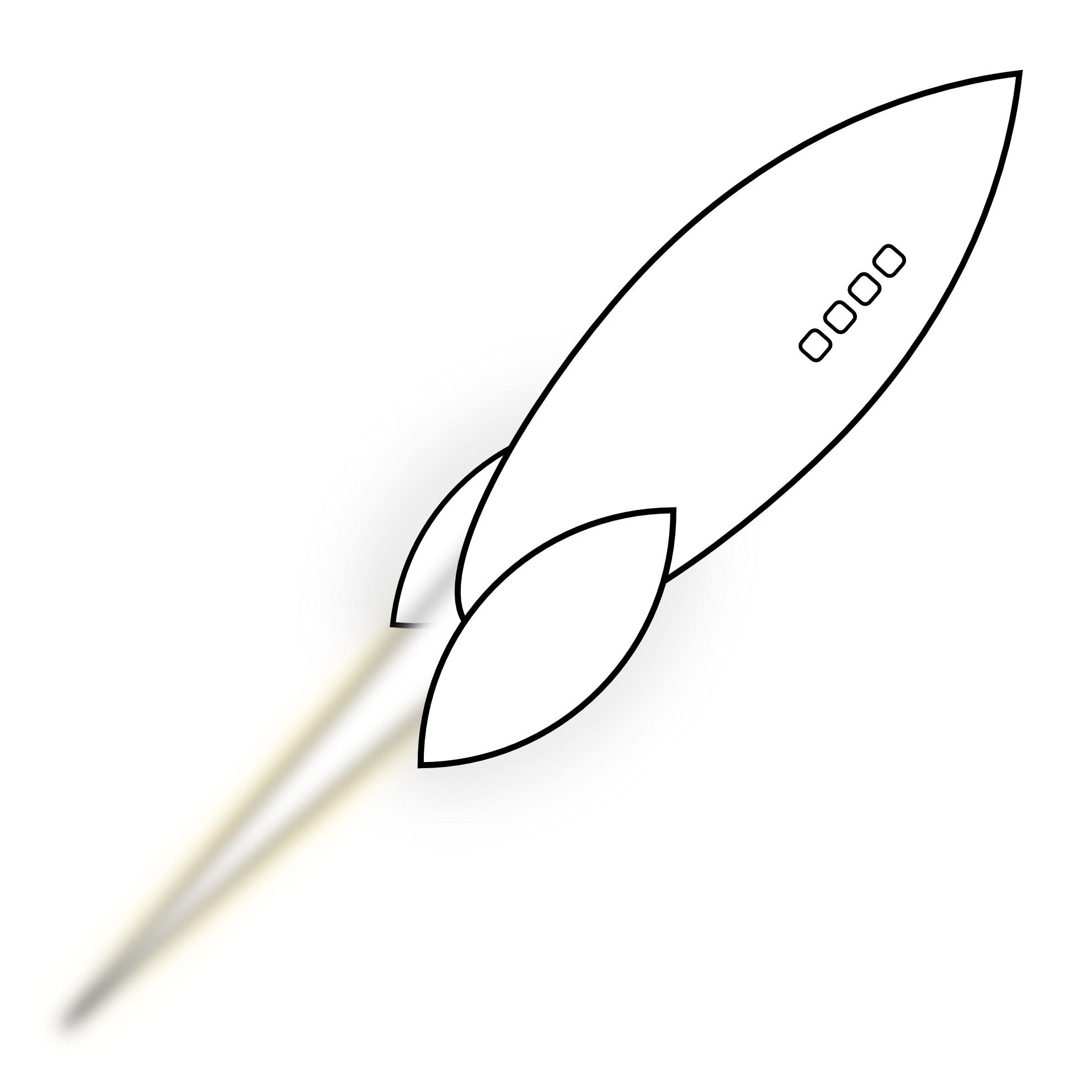 retro spaceship black white line stellaris SVG