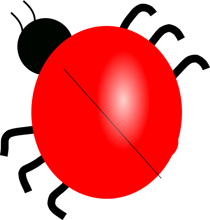 Ladybug red with no spots clipart