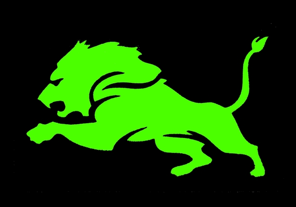 Lion Leaping Stencil | Manai Body Art Glitter Tattoos, Jewellery ...
