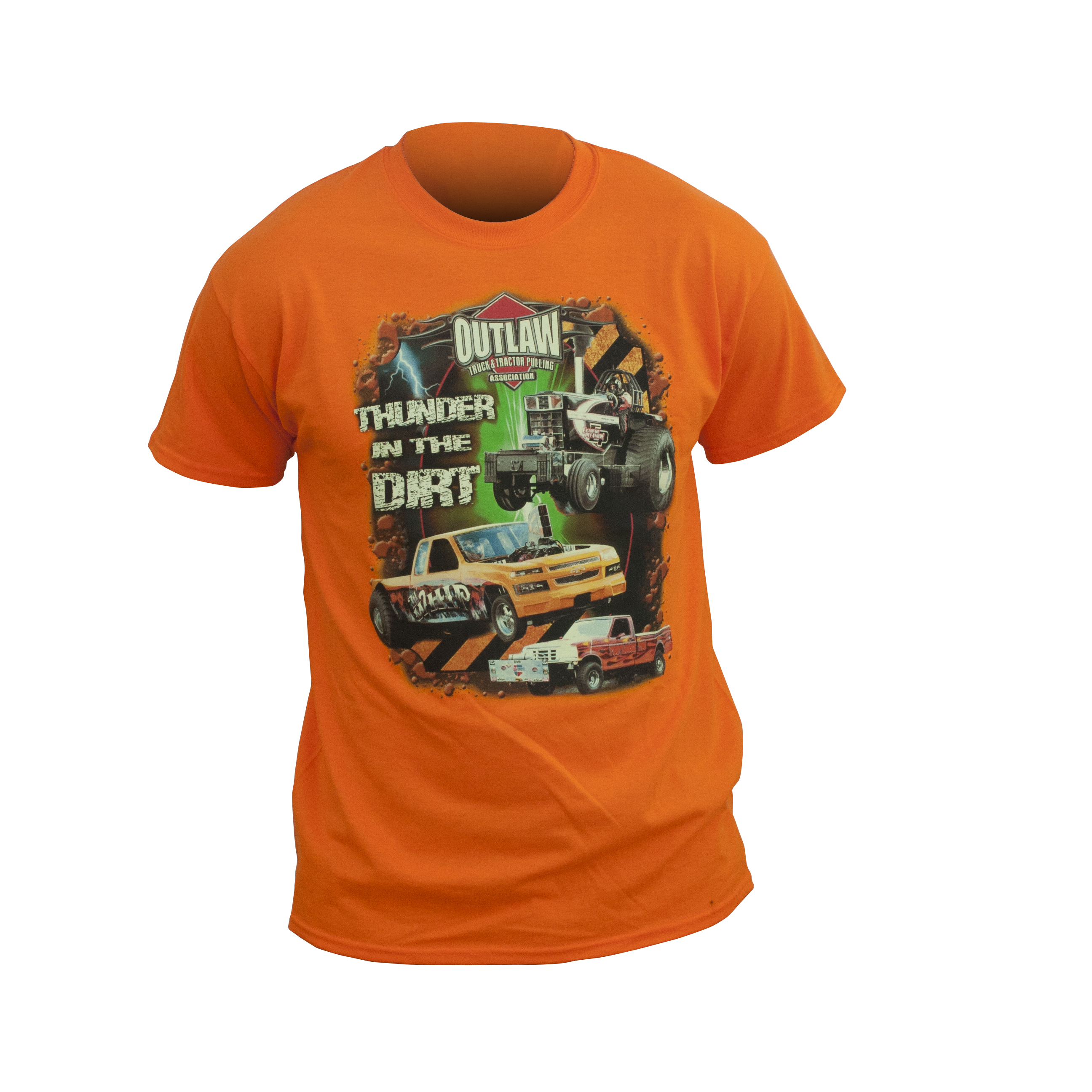 Adult Orange T-Shirt - Outlaw Truck & Tractor Pulling