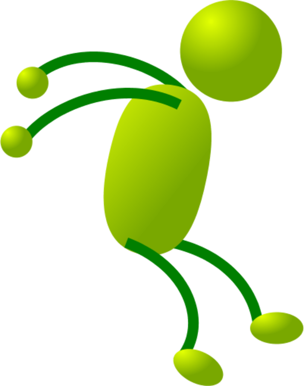 stick figure man jumping - vector Clip Art