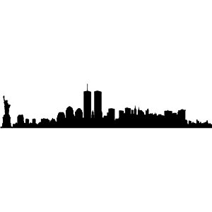 Amazon.com: New York City Skyline Silhouette - Vinyl Wall Decal ...