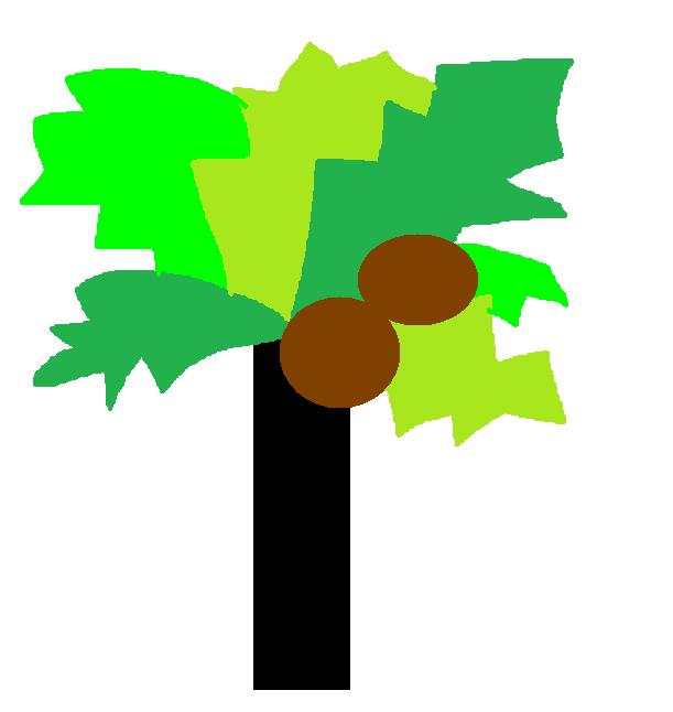 Chicka chicka boom boom coconut tree clipart