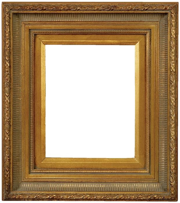 Montevideo Black and Antique Gold Frame